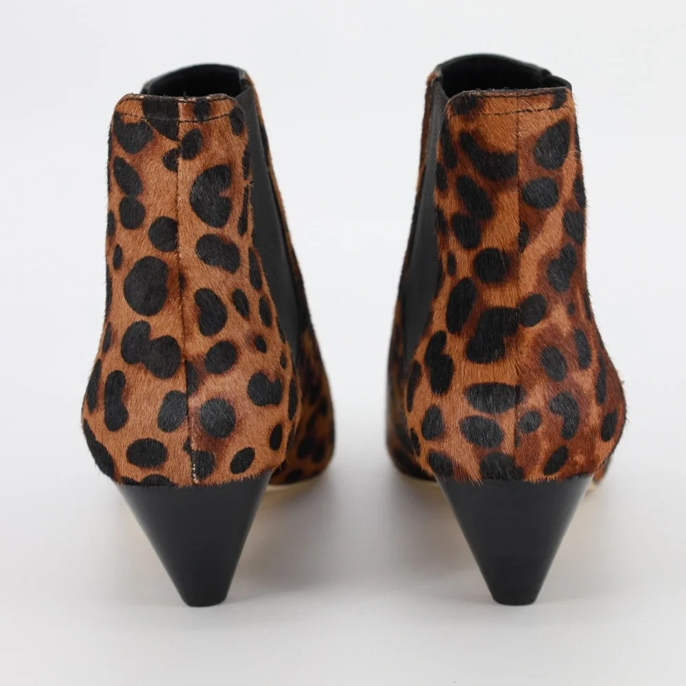 NWOB Joie Barleena Calf Hair Leopard Ankle‎ Bootie